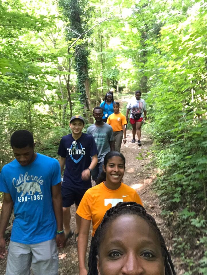 Herbert College Connections students out on a hike.