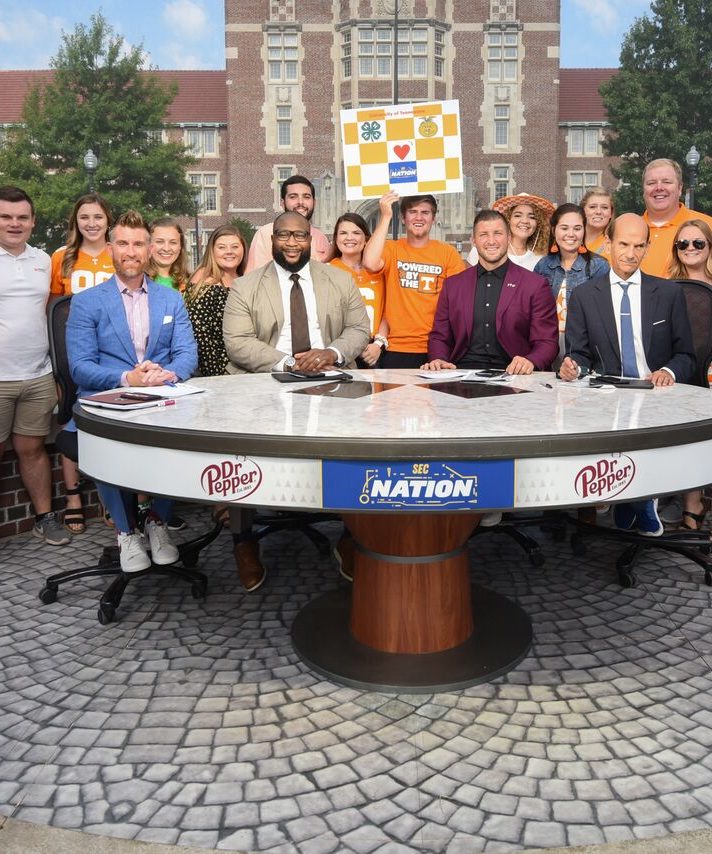 TV Crew from SEC Nation on University of Tennessee's campus 