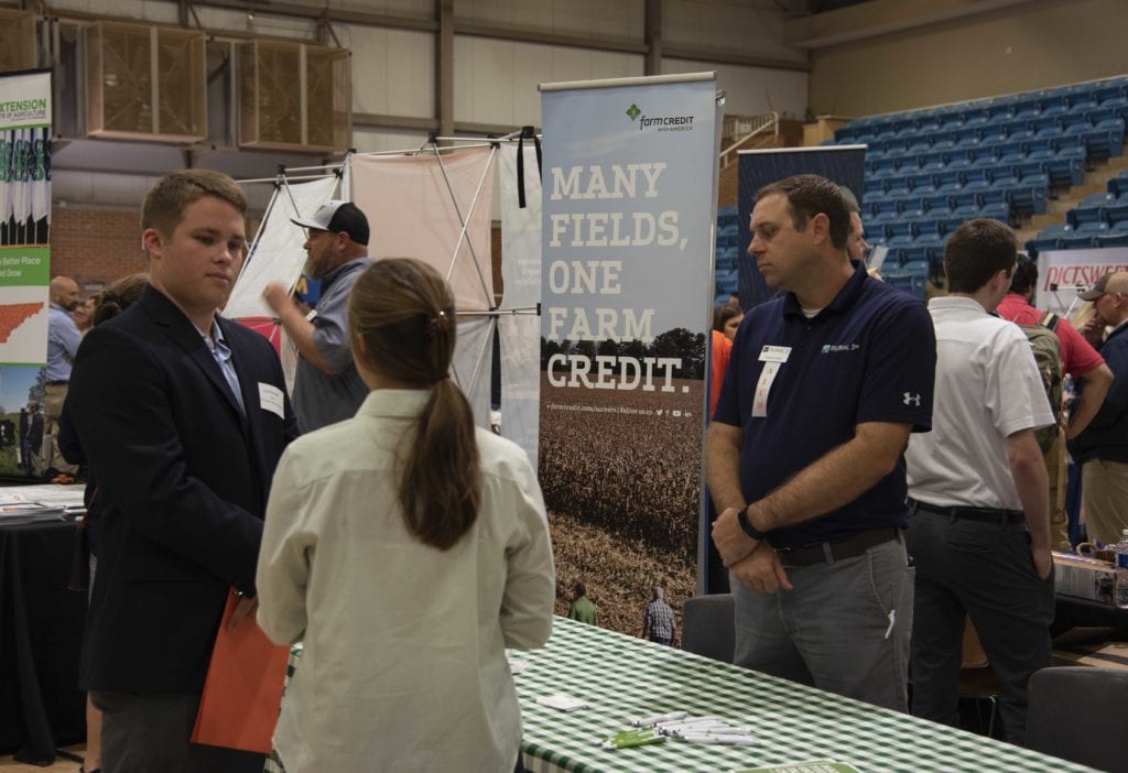 Students engaging with employers at the Herbert College Career Fair