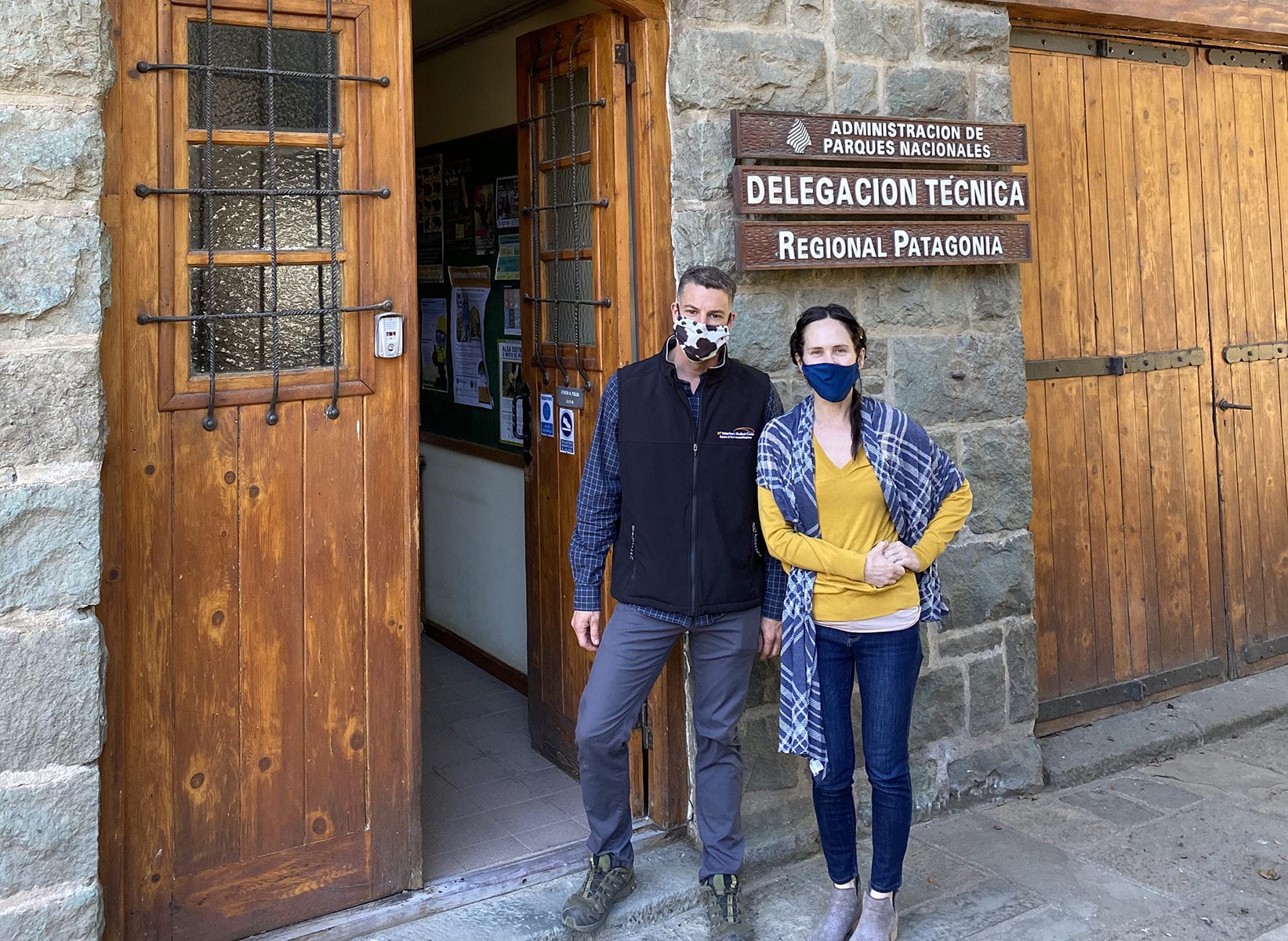 Sara Mulville, UT Smith Center for Sustainable International Agriculture, and Ricardo Videla, UT College of Veterinary Medicine, at the National Parks Administration in Northern Patagonia, Argentina.